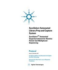 SureSelect Automated Library Prep and Capture System - Agilent ...