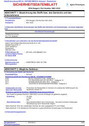 SICHERHEITSDATENBLATT - Agilent Technologies