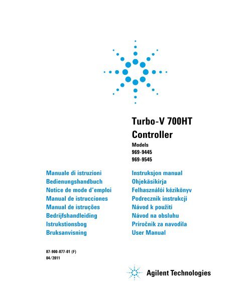 Turbo-V 700HT Controller User Manual - Agilent Technologies