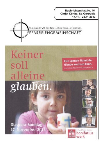 Ausgabe 2013_46.pdf - Pfarreiengemeinschaft Lingen-Süd