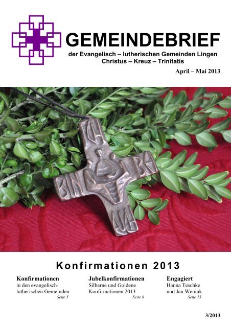 April 2013 - Evangelisch-lutherische Christuskirchengemeinde ...