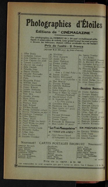 Cinémagazine 1922 n°44, 03/11/1922 - Ciné-ressources