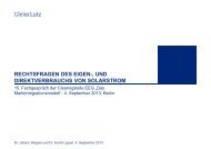 Vortrag von Dr. André Lippert und Dr. Johann Wagner, Gleiss Lutz