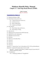 Medicare Benefit Policy Manual, Chapter 11 - End Stage Renal