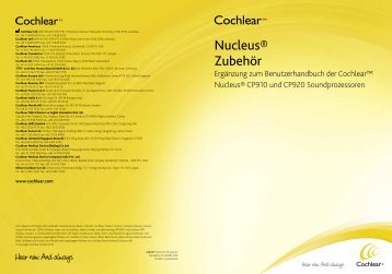 Nucleus® 6 Zubehör - Cochlear