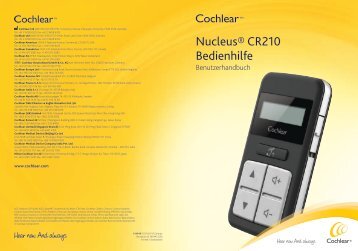 Nucleus® 6 Bedienhilfe - Cochlear