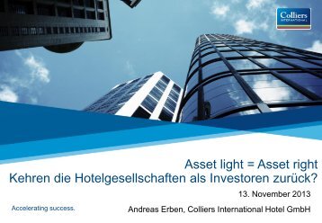 Asset Light - Colliers International