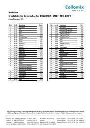 Ersatzteil-Liste CMG 1400 - Collomix