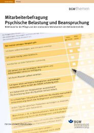 Mitarbeiterbefragung Psychische Belastung und Beanspruchung