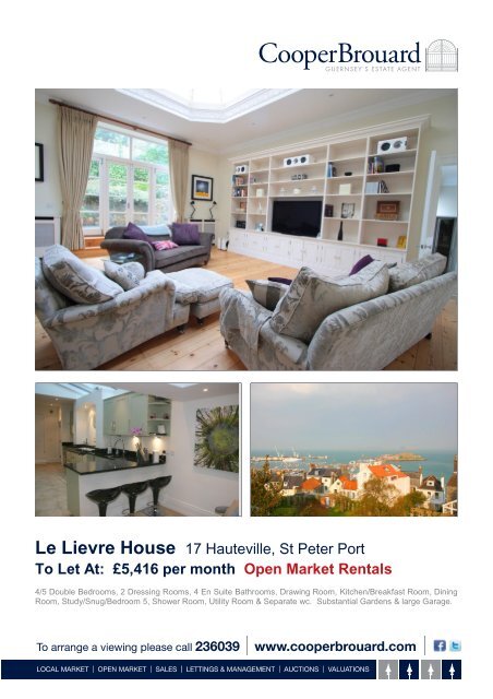 Le Lievre House 17 Hauteville, St Peter Port To ... - Cooper Brouard