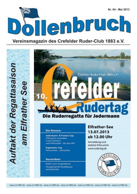 Auftakt der Reg attasaison am Elfrather S ee - Crefelder Ruder-Club ...