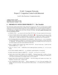 15-441: Computer Networks Project 2: Congestion Control with ...