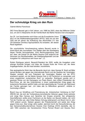 Der schmutzige Krieg um den Rum