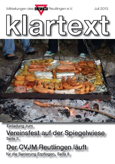 Klartext Juni 2013 als PDF zum Herunterladen - CVJM Reutlingen eV