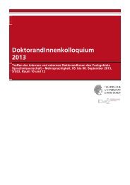 DoktorandInnenkolloquium 2013 - Fachgebiet ...