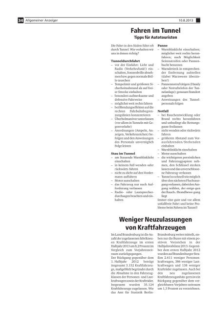 Allgemeiner Anzeiger - in der Gemeinde Rangsdorf