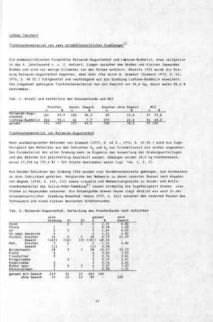 BEITRÄGE ZUR ARCHÄOZOOLOGIE VII