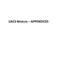 UACS MANUAL – APPENDICES - DBM
