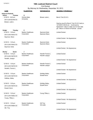 12/18/2013 - 18th Judicial District Court