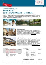 Kombiticket Schiff + Wachaubahn + Stift Melk - DDSG Blue Danube ...