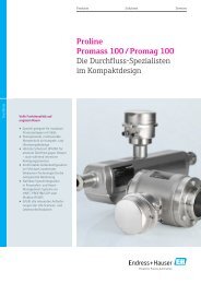 Proline Promass 100 / Promag 100 Die ... - Endress+Hauser