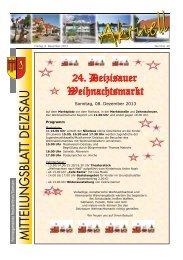 Gemeindemitteilungsblatt vom 06.12.2013 - Gemeinde Deizisau