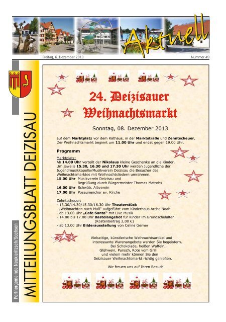 Gemeindemitteilungsblatt vom 06.12.2013 - Gemeinde Deizisau