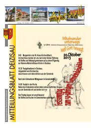 Gemeindemitteilungsblatt vom 18.10.2013 - Gemeinde Deizisau