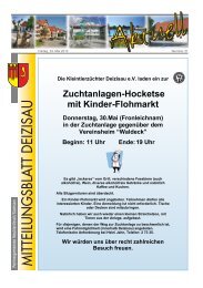 Gemeindemitteilungsblatt vom 24.05.2013 - Gemeinde Deizisau