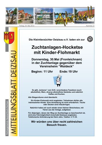 Gemeindemitteilungsblatt vom 24.05.2013 - Gemeinde Deizisau