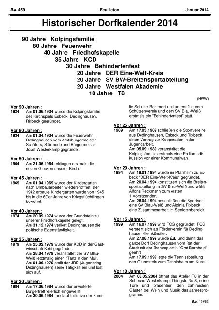 Ausgabe 459 - Dedinghausen