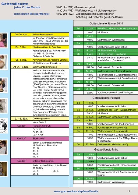 Anmeldung zum Pfarrkindergarten vom 7. bis 10. Jänner 2014 ...