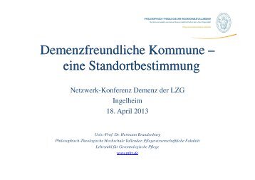 Die Demenzfreundliche Kommune - Demenzkampagne Rheinland ...