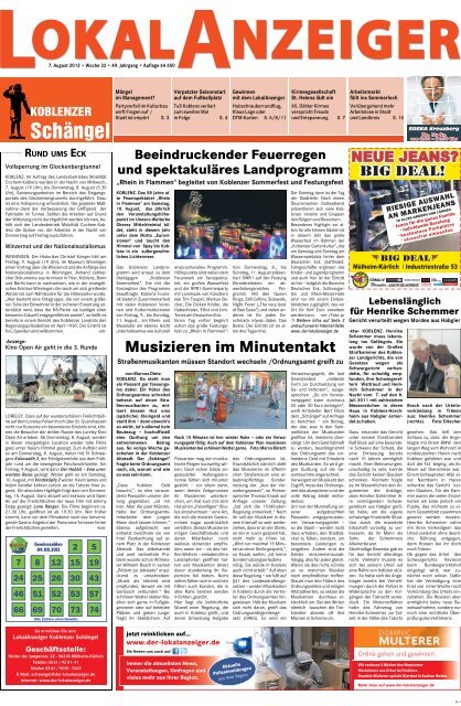 KW 32 | 07.08.2013 - Der Lokalanzeiger