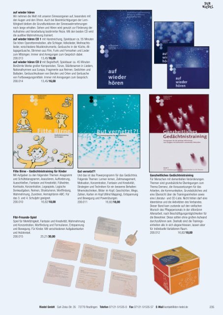 Teil 6 Altenhilfe/Gesellschaftsspiele als pdf - Riedel GmbH