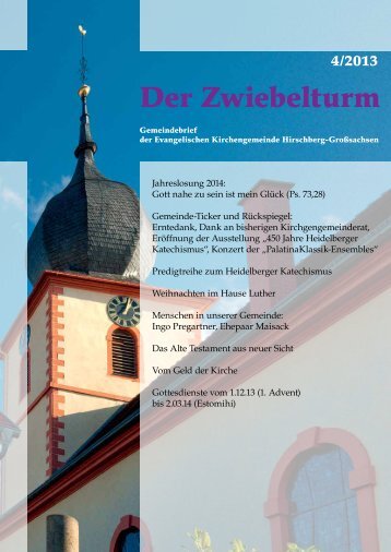 neuer Gemeindebrief 4-2013 - Evangelische Kirchengemeinde ...