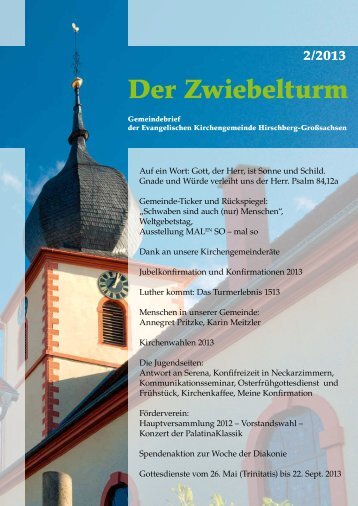 Ausgabe 2-2013 - Evangelische Kirchengemeinde Hirschberg ...