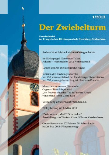 Ausgabe 1-2013 - Evangelische Kirchengemeinde Hirschberg ...