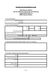 Anzeige einer Veranstaltung an die Stadt Dessau-Roßlau Amt für ...