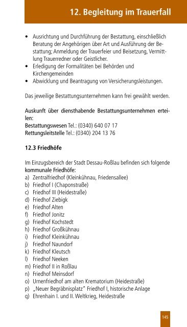 Ratgeber für Senioren 2013 - Dessau-Roßlau