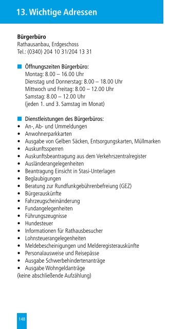 Ratgeber für Senioren 2013 - Dessau-Roßlau