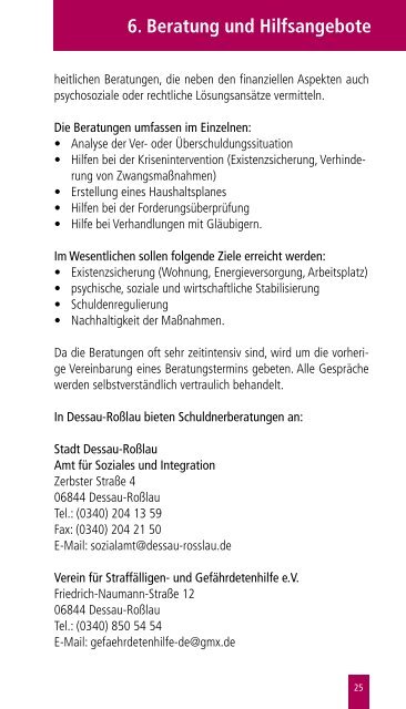 Ratgeber für Senioren 2013 - Dessau-Roßlau