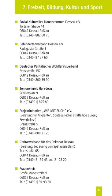 Ratgeber für Senioren 2013 - Dessau-Roßlau
