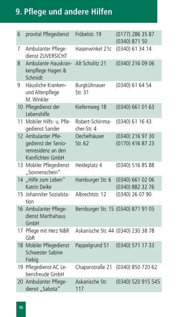 Ratgeber für Senioren 2013 - Dessau-Roßlau