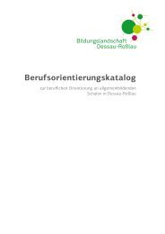 Berufsorientierungskatalog - Dessau-Roßlau