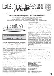 Amts- und Mitteilungsblatt der Stadt Dettelbach