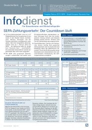 Infodienst Ausgabe Februar 2013: SEPA (PDF, 178 ... - Deutsche Bank