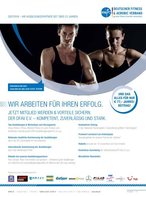 Aus- und FortbildungsprogrAmm - Deutscher Fitness und Aerobic ...