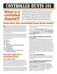 Controlled Hunts 101 - Oregon Department of Fish and Wildlife