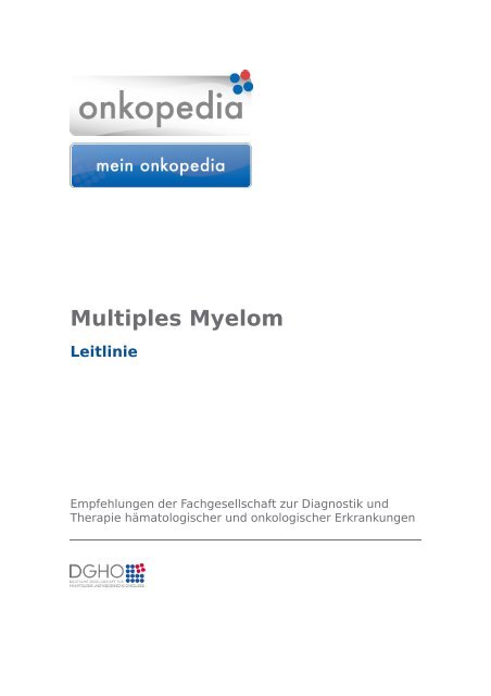 Multiples Myelom - Onkopedia